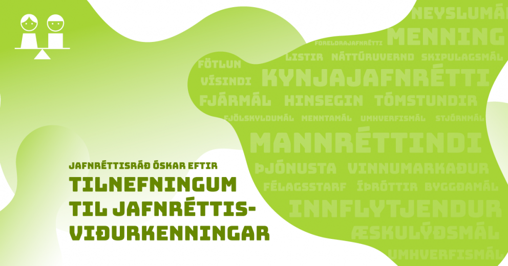 Jafnréttisráð óskar eftir tilnefningum til jafnréttisviðurkenningar