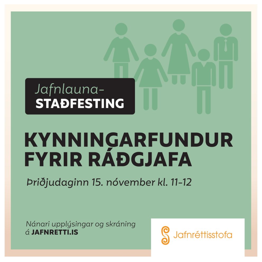 Kynningarfundur um jafnlaunastaðfestingu fyrir ráðgjafa